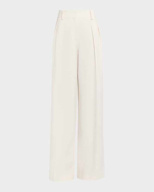 Sandwashed Linen Pleated Slouch Trousers